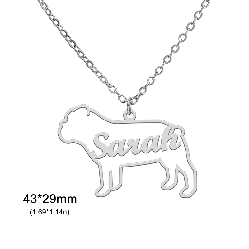 Dog Silhouette - Personalized Necklace-Thyye