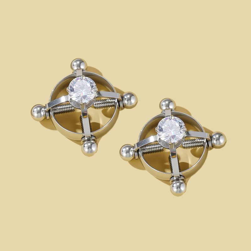 Titanium steel adjustable nipple ring-Thyye
