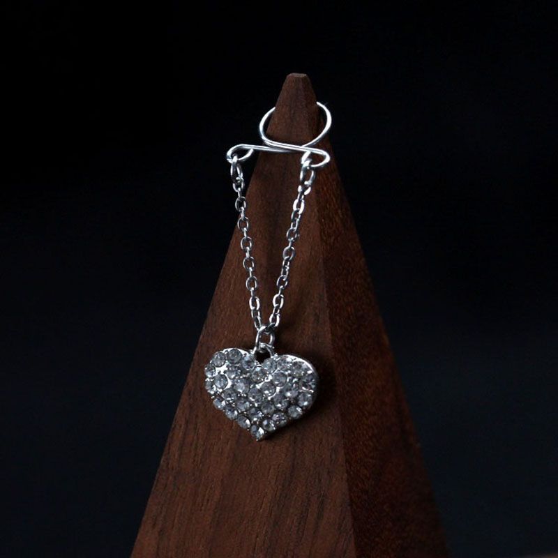 Tassel heart non-hole nipple clamp-Thyye