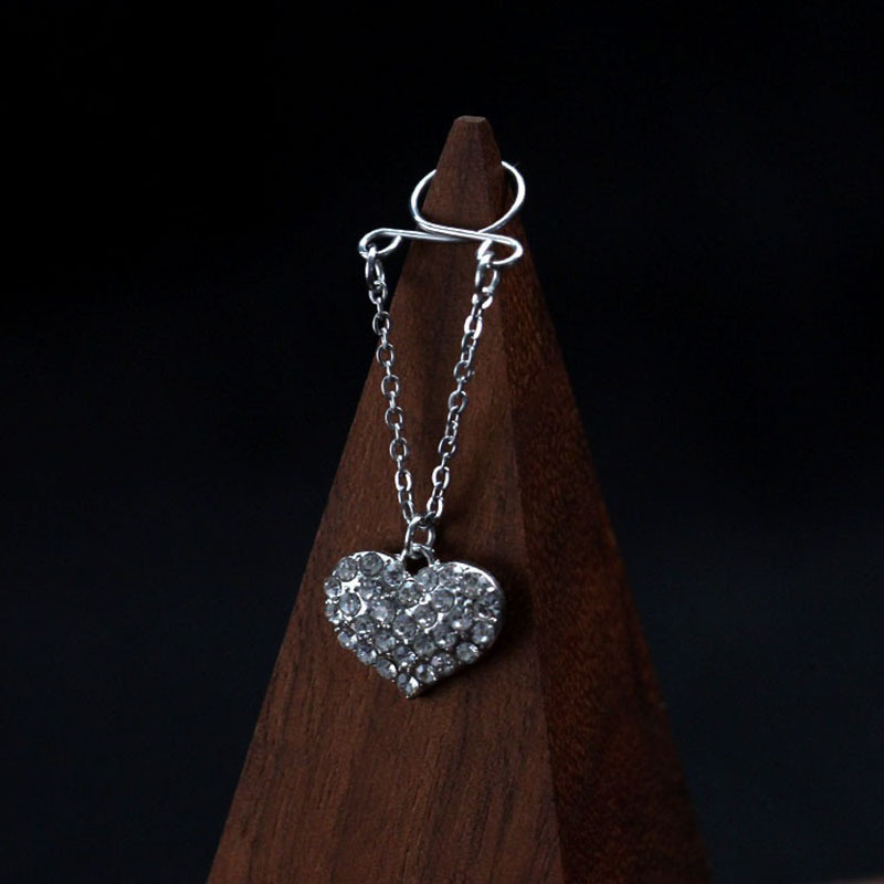 Tassel heart non-hole nipple clamp-Thyye