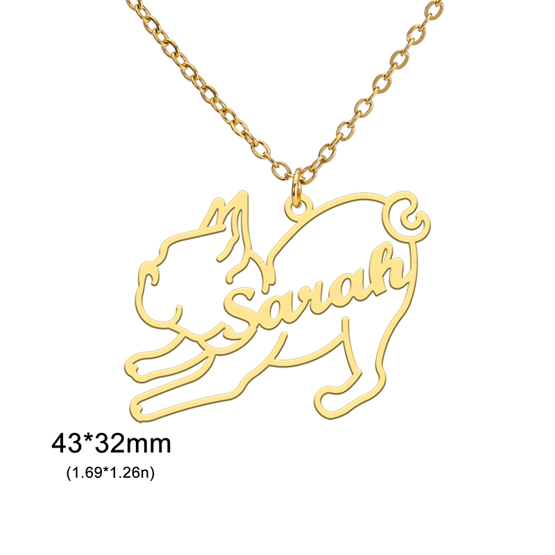 Dog Silhouette - Personalized Necklace-Thyye