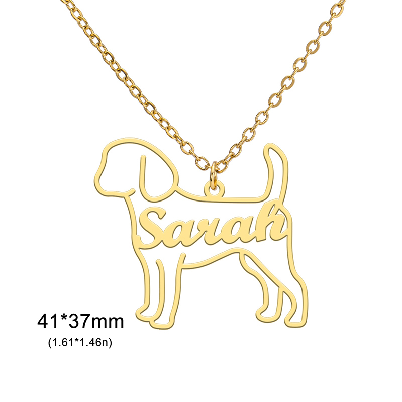 Dog Silhouette - Personalized Necklace-Thyye