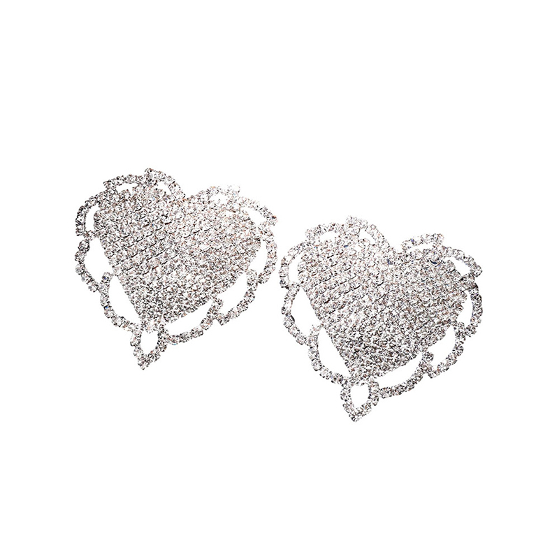 Love breast stickers female sexy rhinestone nipple stickers-Thyye