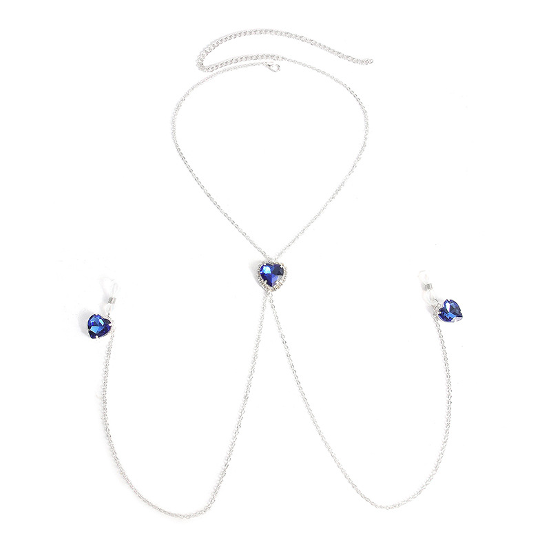 Sapphire Heart Lariat Torso Chain