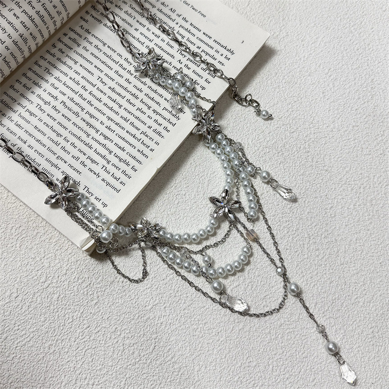 Pearl Blossom Tiered Lariat 