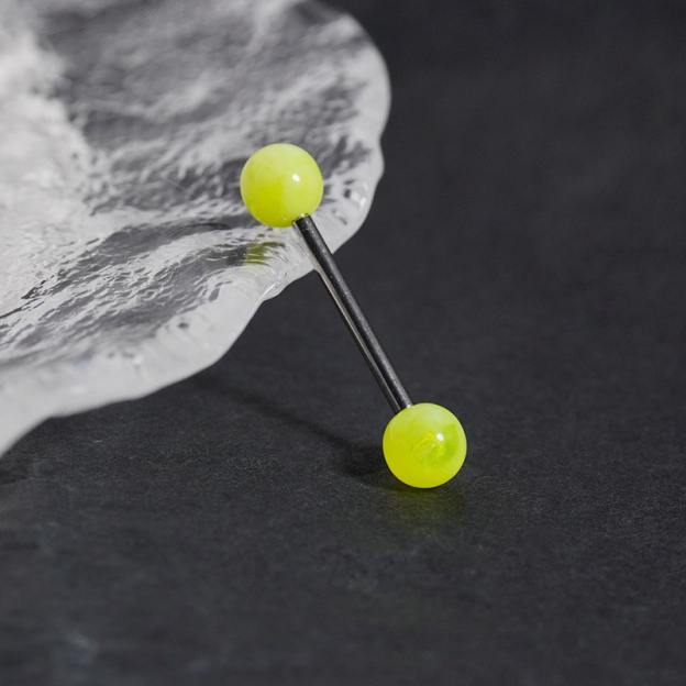 Acrylic tongue studs two-color ball tongue decoration-Thyye