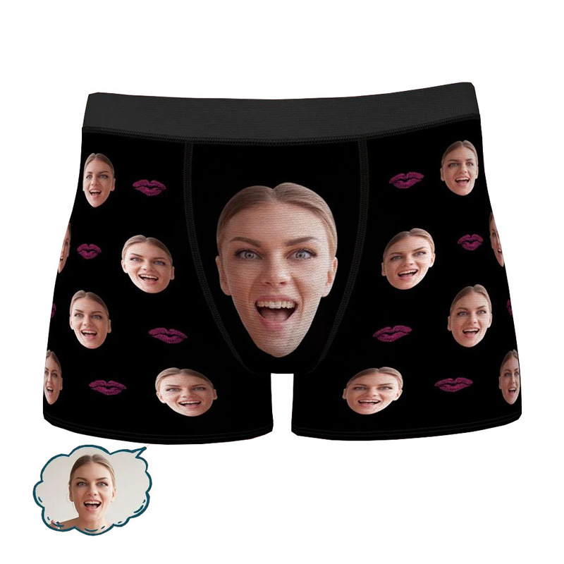 Face with Texts Boxer Briefs-Thyye