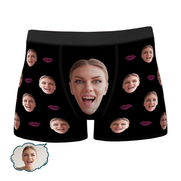 Face with Texts Boxer Briefs-Thyye