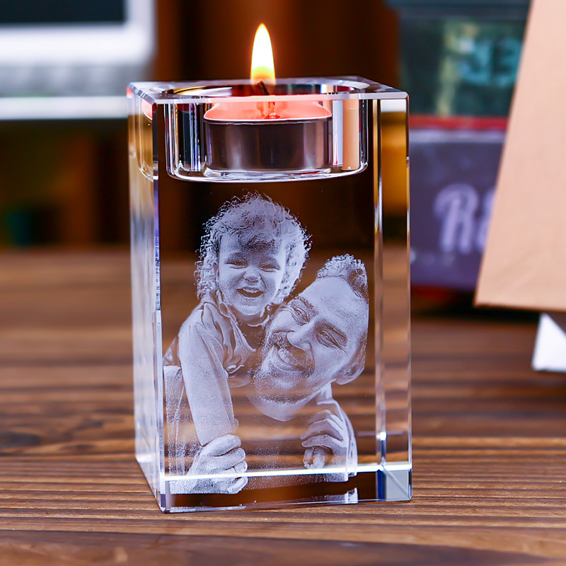 3D Crystal Candle Holder Gift-Without Candle-Thyye