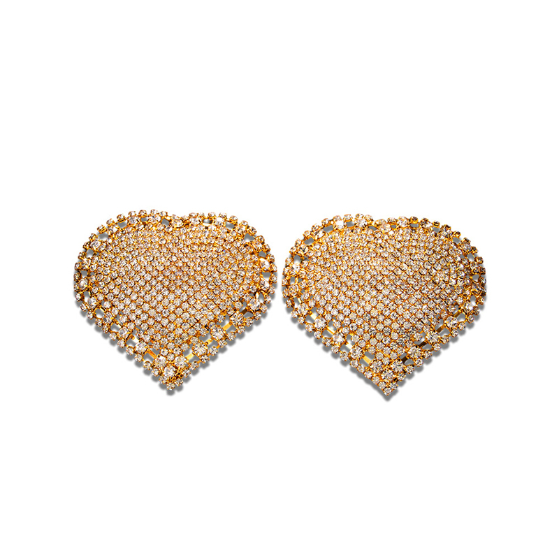 Love breast stickers female sexy rhinestone nipple stickers-Thyye
