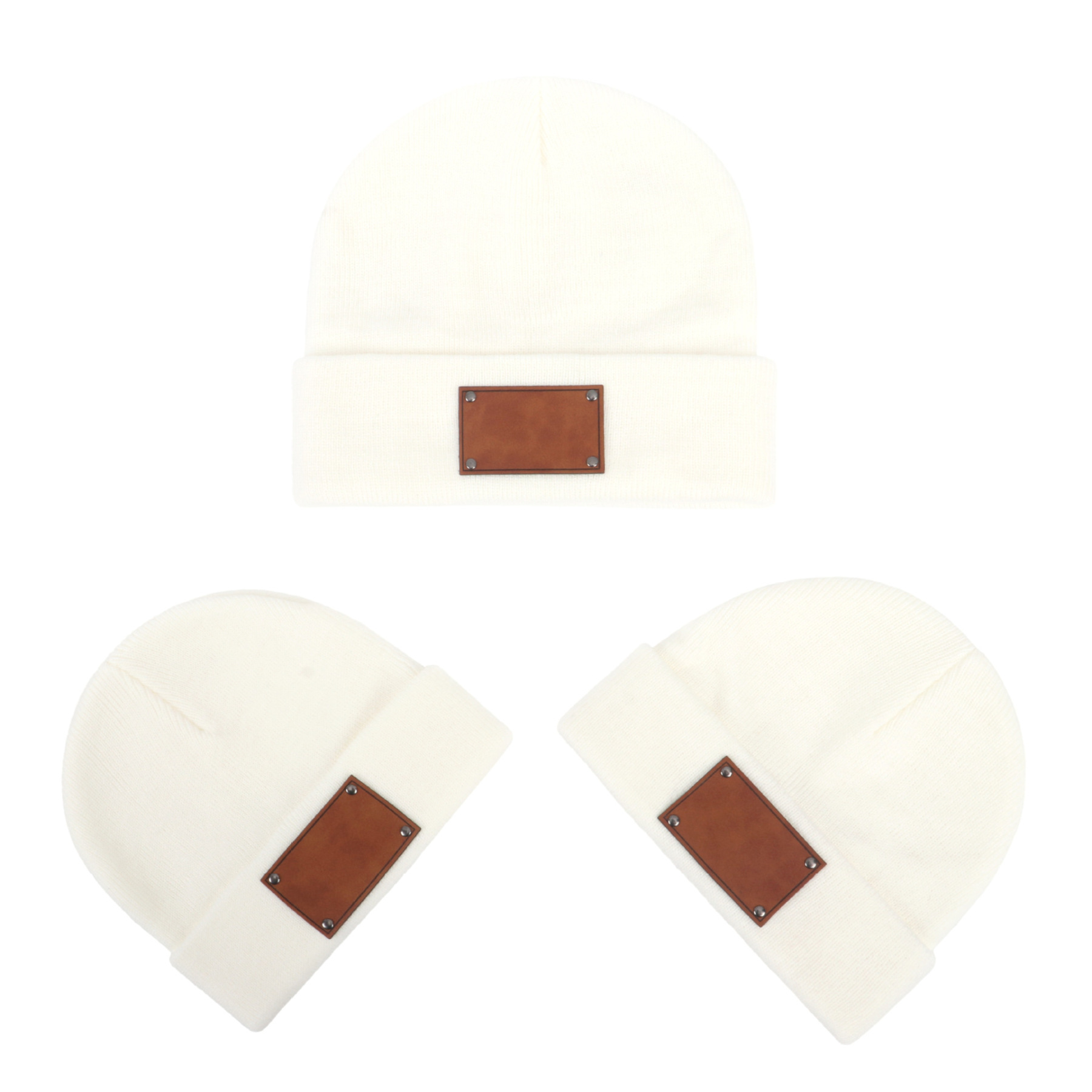 Engravable knitted warm beanie-Thyye