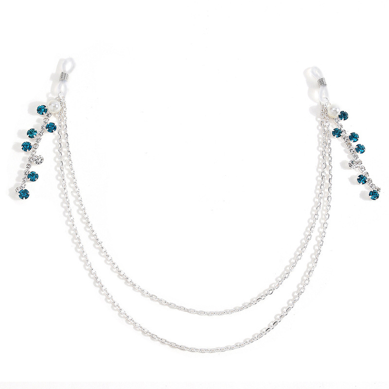 Teal Crystal Tiered Torso Chain