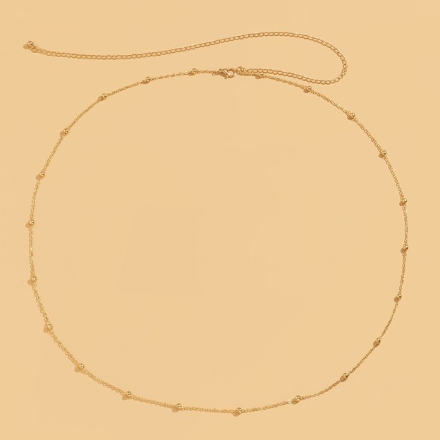 Sexy geometric beaded body chain