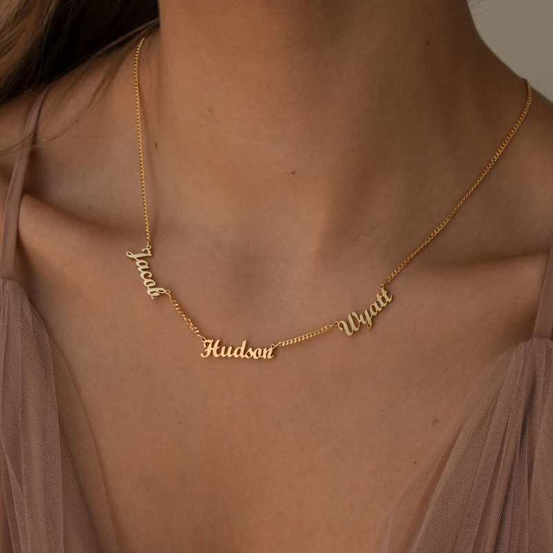 Customized multi-name necklace-Thyye