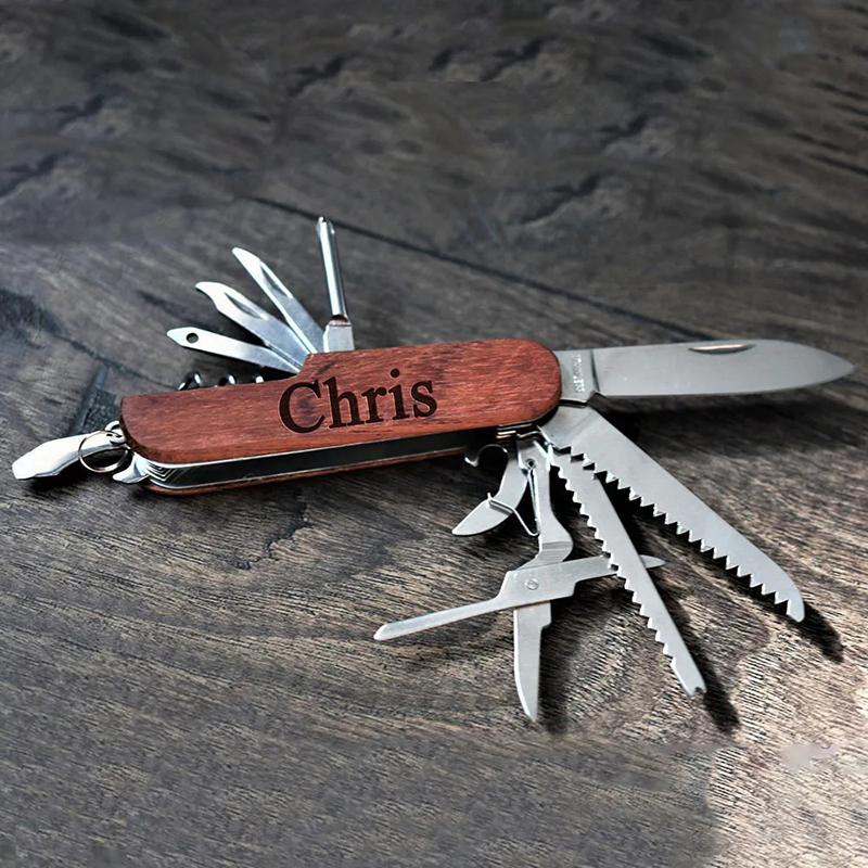 Log style multi-function tool knife with logo engraving-Thyye