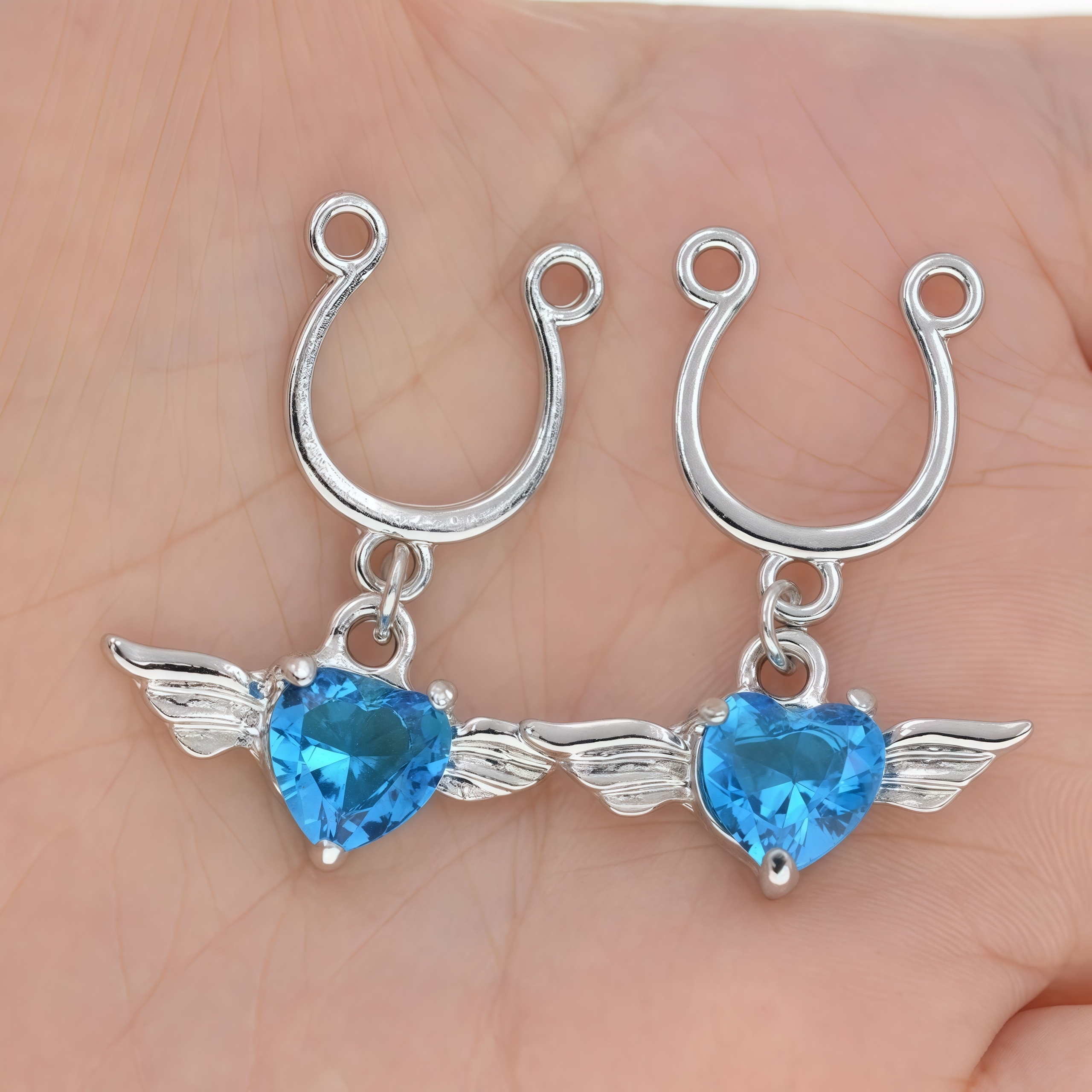 Heart-shaped wings nipple accessories nipple clamps-Thyye