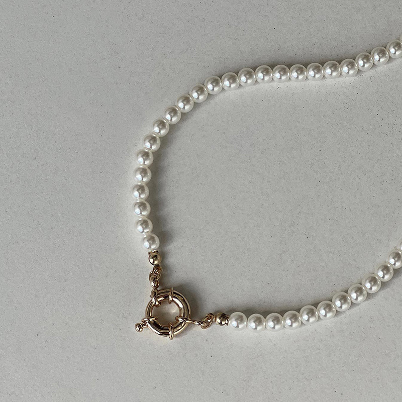  Pearls Choker Pearl Initial-Thyye