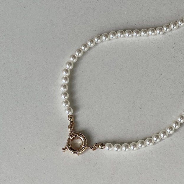  Pearls Choker Pearl Initial-Thyye