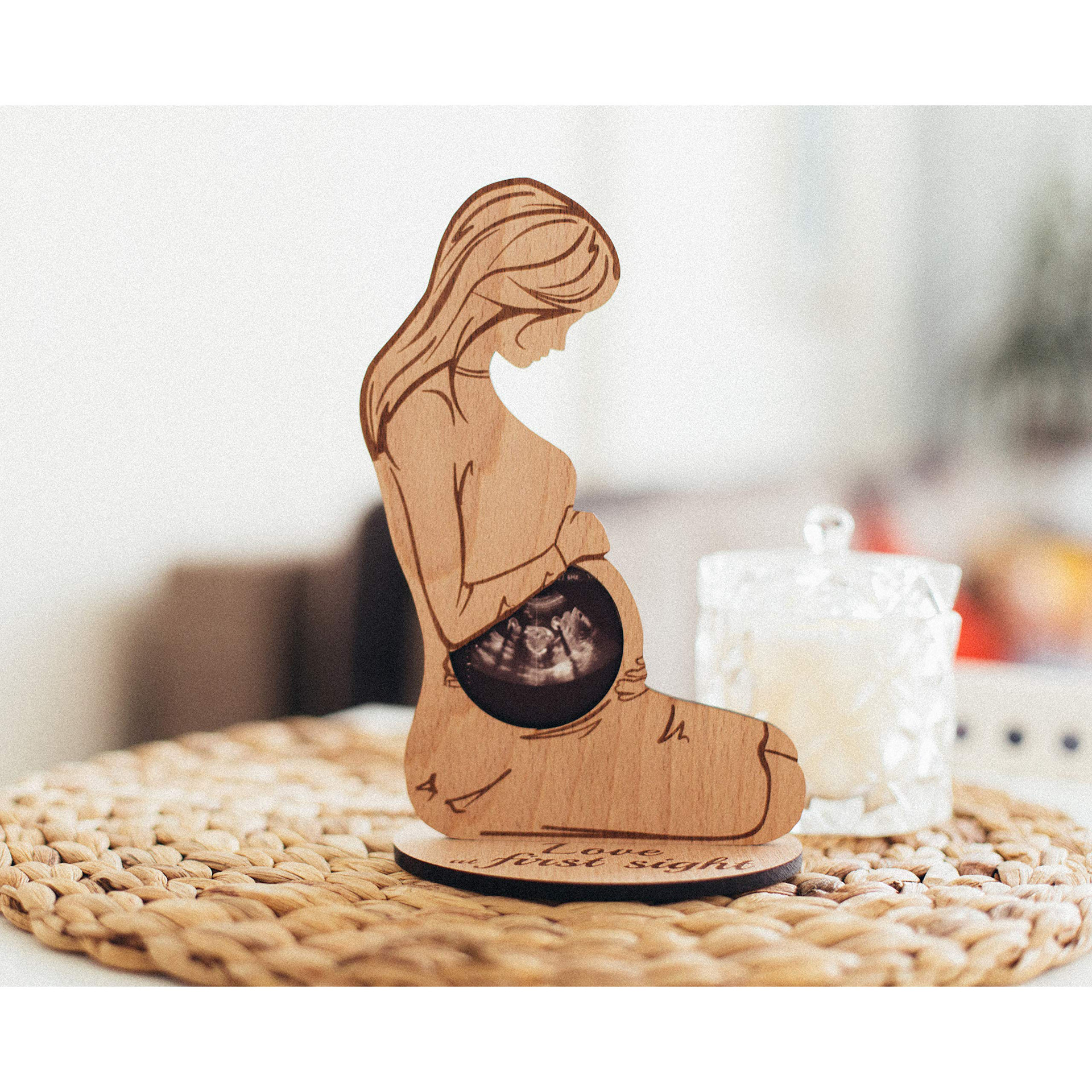 Custom-Maternity Party Wooden Photo Frame - Capture the joy of first-time motherhood - Unique decoration-Thyye