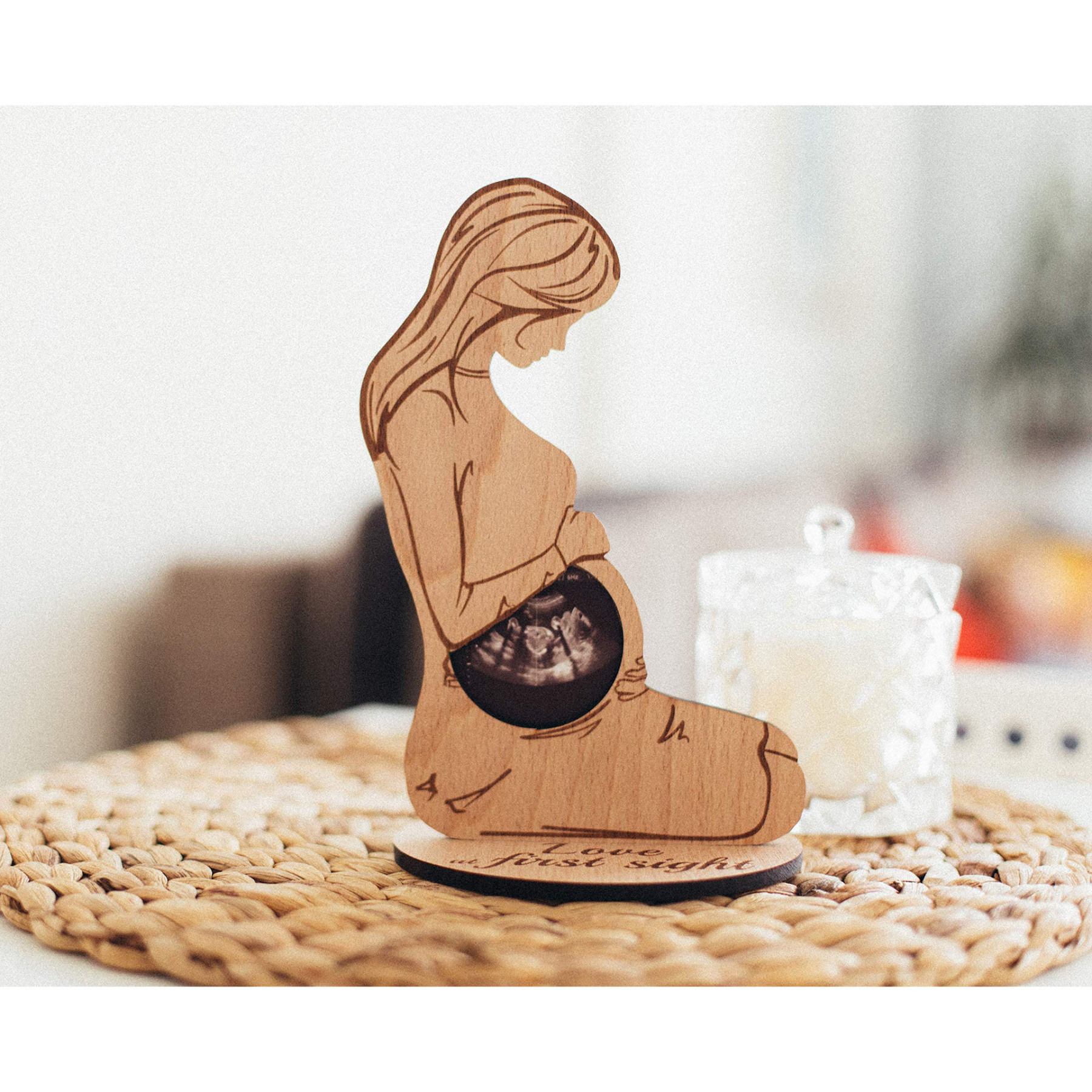 Custom-Maternity Party Wooden Photo Frame - Capture the joy of first-time motherhood - Unique decoration-Thyye