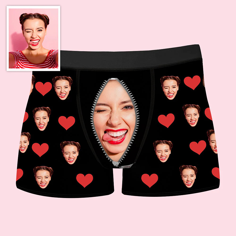 Face with Texts Boxer Briefs-Thyye