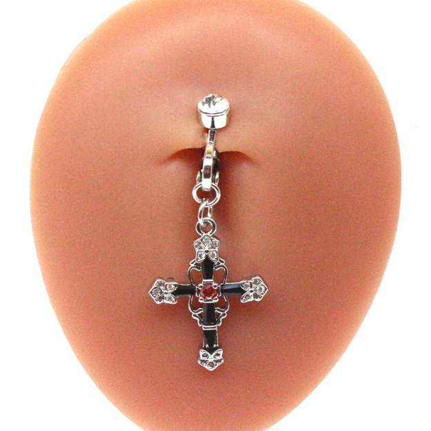 No Piercing Required Cross Navel Clip-Thyye