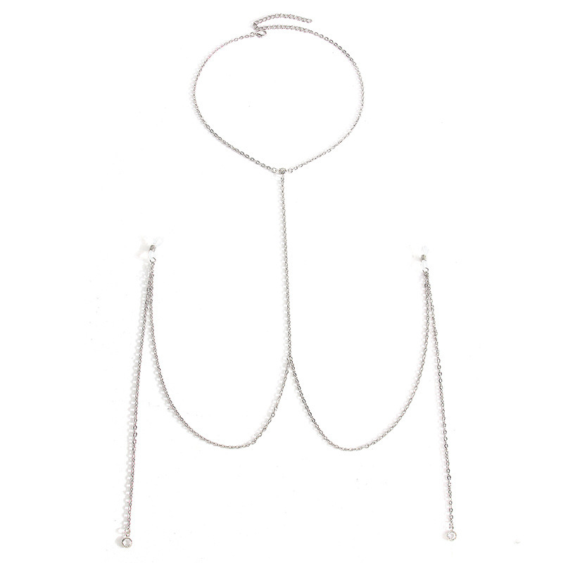 Silver Cascade Drop Torso Chain