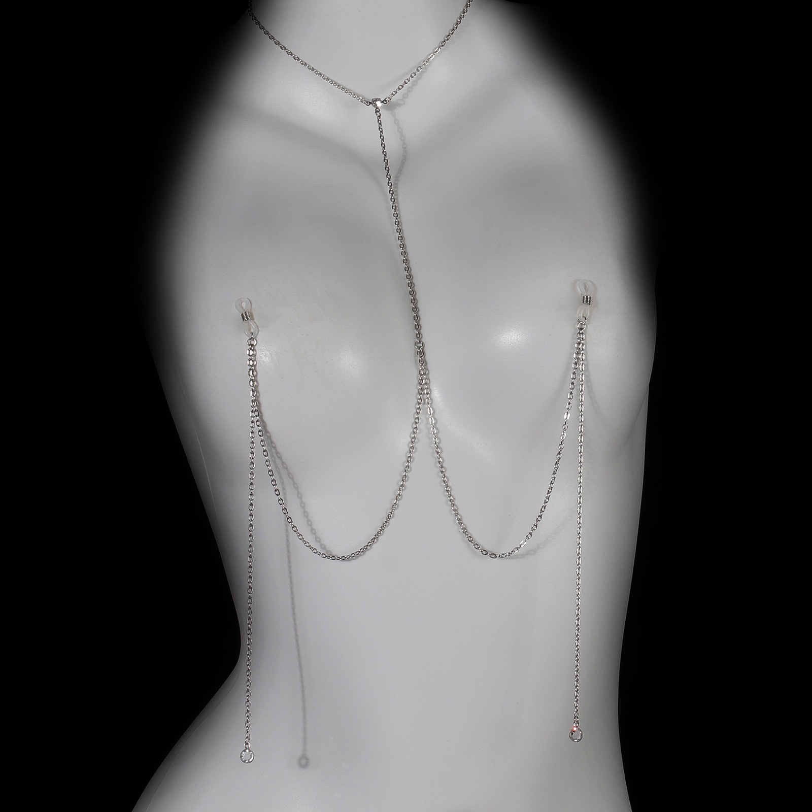 Silver Cascade Drop Torso Chain