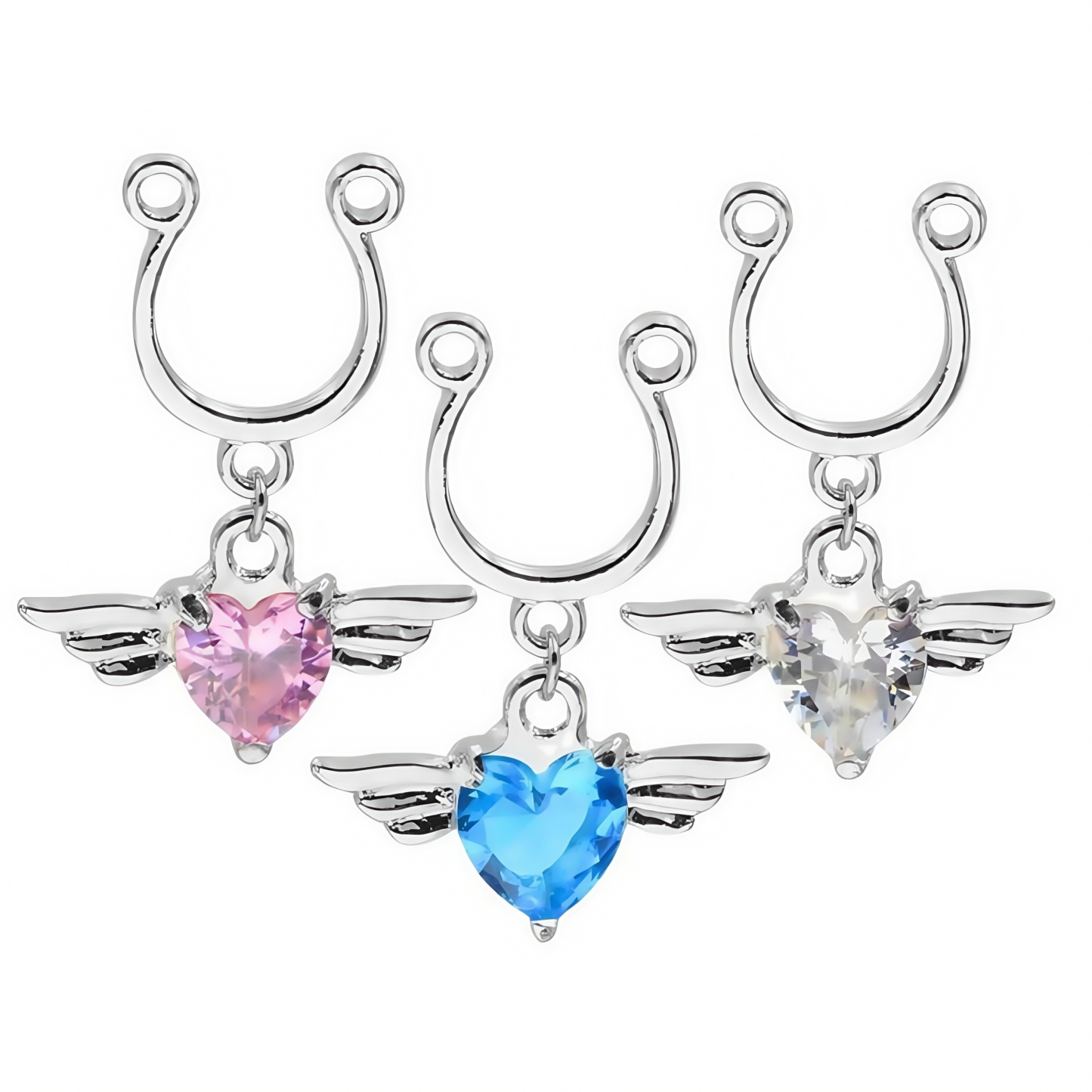 Heart-shaped wings nipple accessories nipple clamps-Thyye