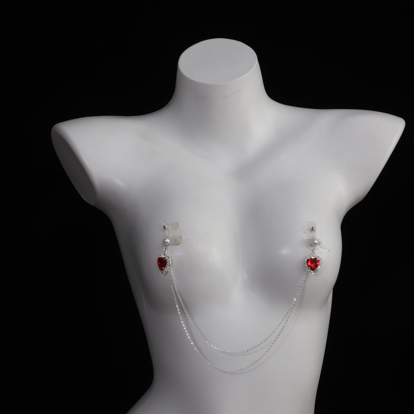 Crimson Heart Crystal Torso Chain