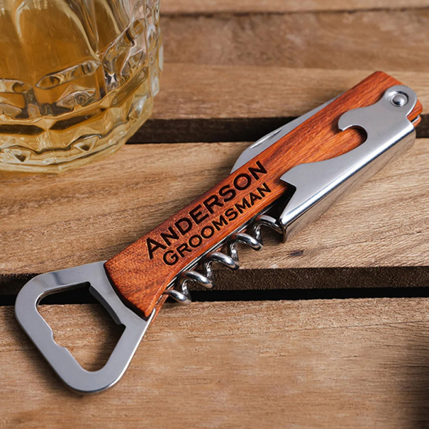 Personalized Engraved Wooden Beer Bottle Opener-Thyye
