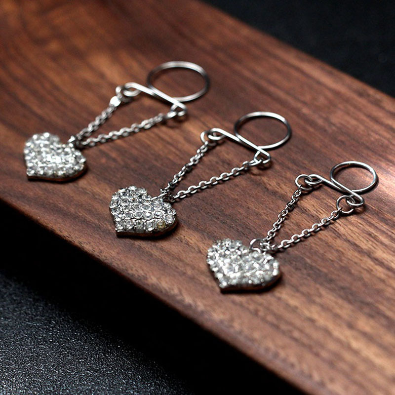 Tassel heart non-hole nipple clamp-Thyye