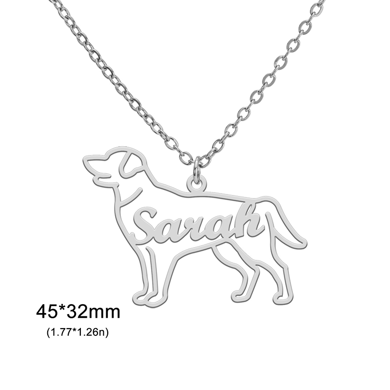 Dog Silhouette - Personalized Necklace-Thyye