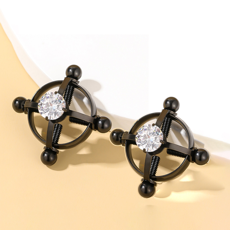 Titanium steel adjustable nipple ring-Thyye