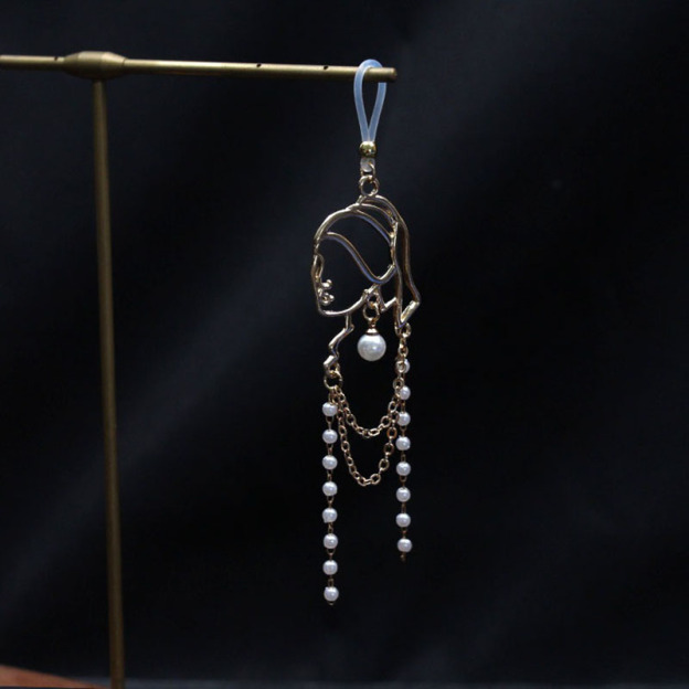 Gold tassel oil painting girl nipple ring nipple clamp-Thyye