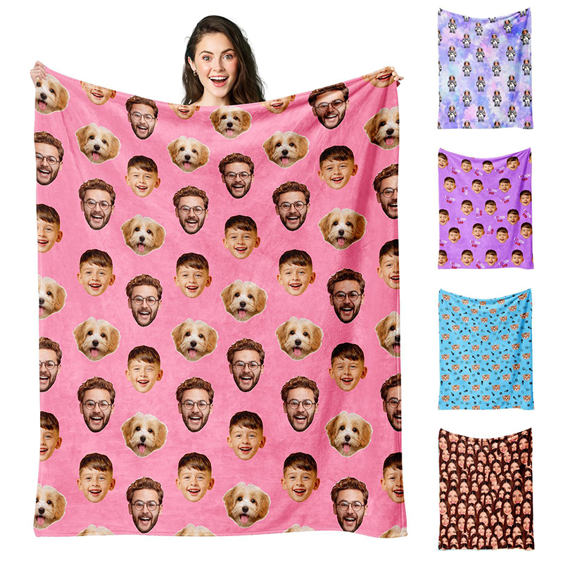 Face pattern blanket-Thyye