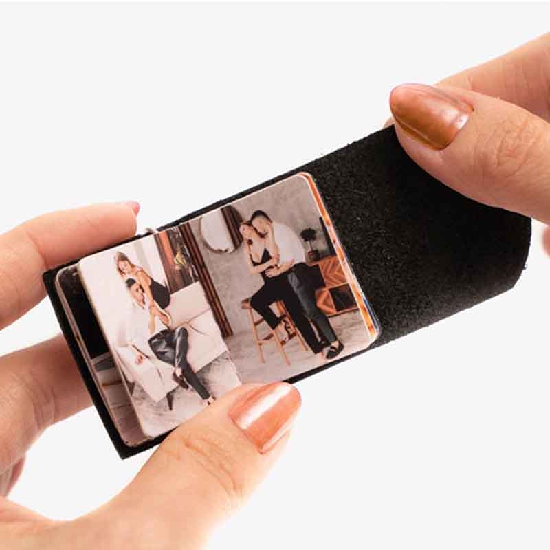 Mini Leather Photo Keychain-Thyye