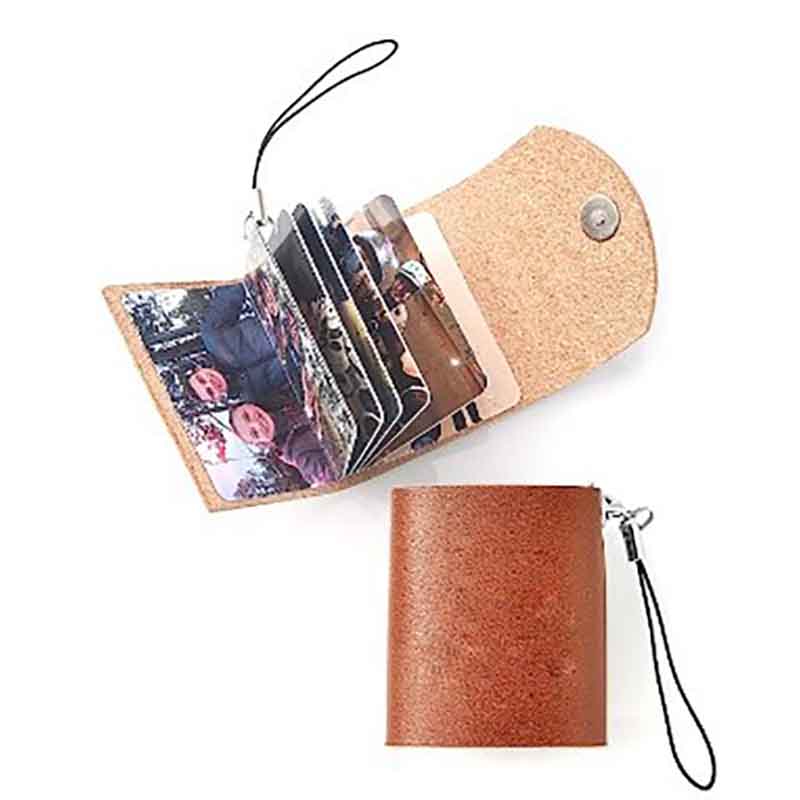 Mini Leather Photo Keychain-Thyye