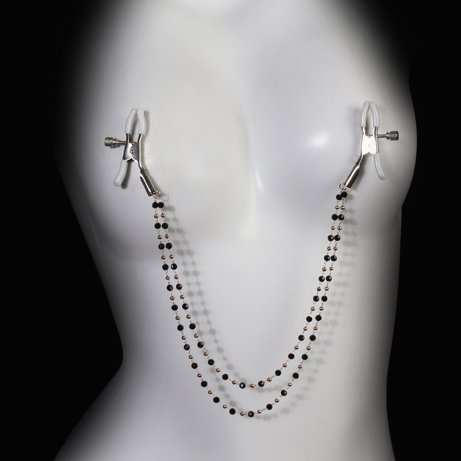 Onyx & Gold Tiered Torso Chain