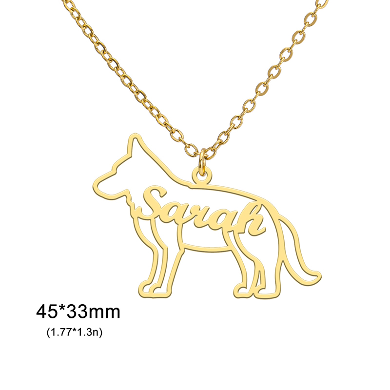 Dog Silhouette - Personalized Necklace-Thyye