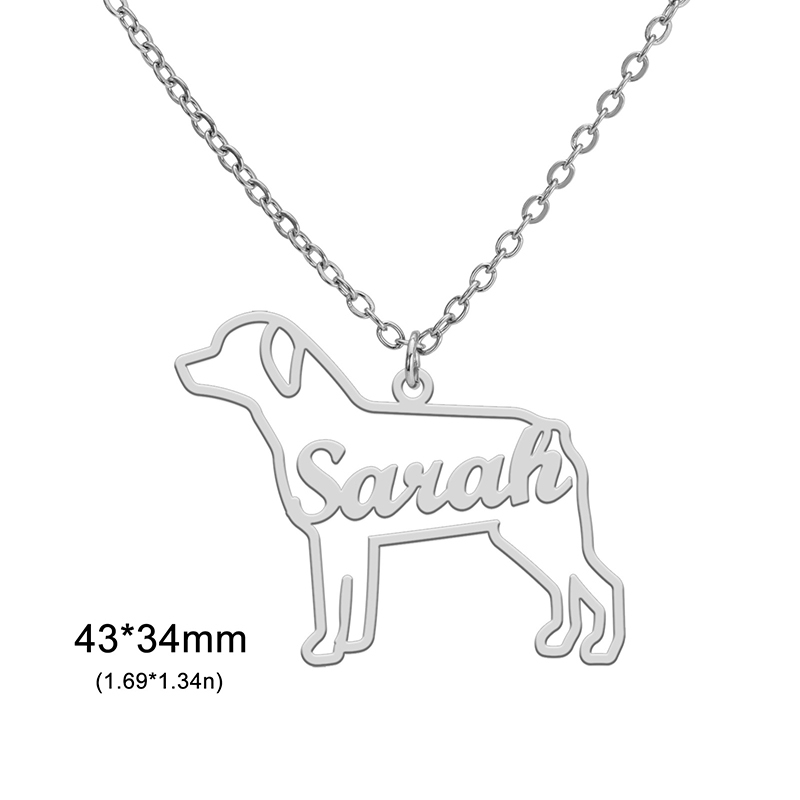 Dog Silhouette - Personalized Necklace-Thyye