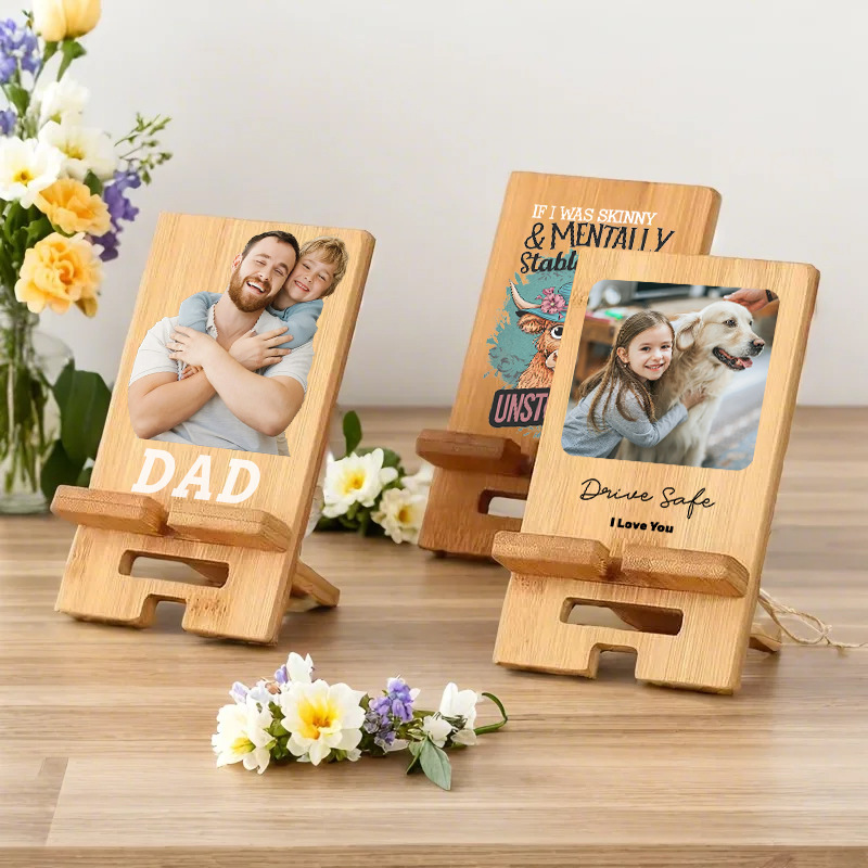 DIY photo text custom creative mobile phone holder-Thyye