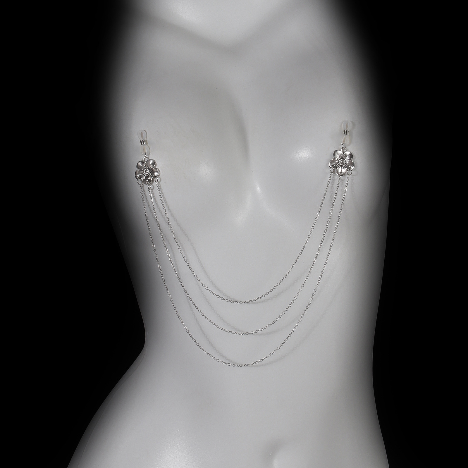 Silver Blossom Tiered Torso Chain