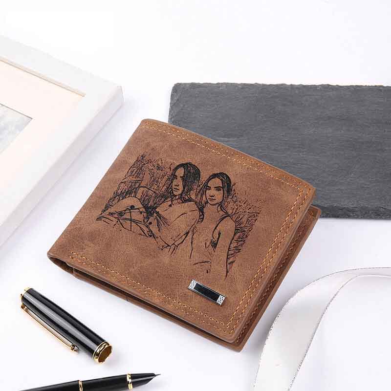 Personalized Picture Sketch Men's Wallet-Thyye