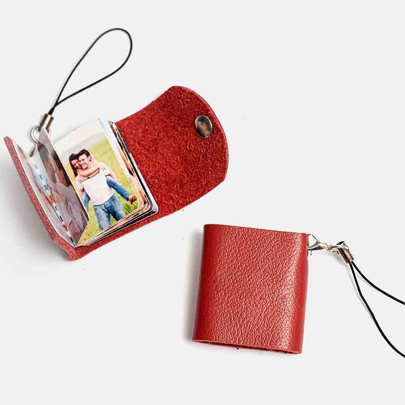 Mini Leather Photo Keychain-Thyye