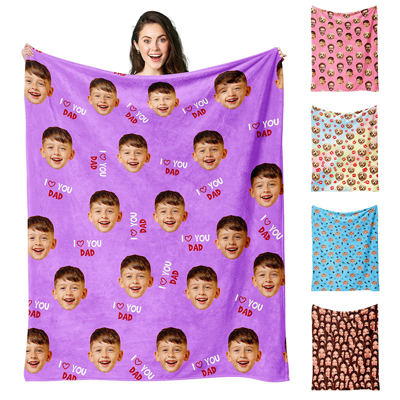 Face pattern blanket-Thyye