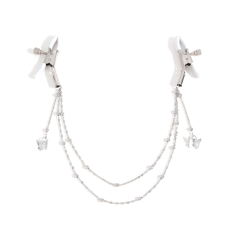 Silver Butterfly Crystal Torso Chain