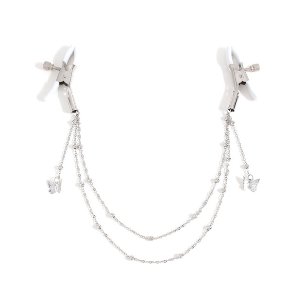 Silver Butterfly Crystal Torso Chain