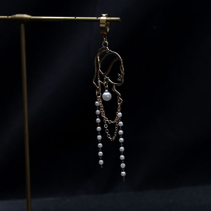 Gold tassel oil painting girl nipple ring nipple clamp-Thyye