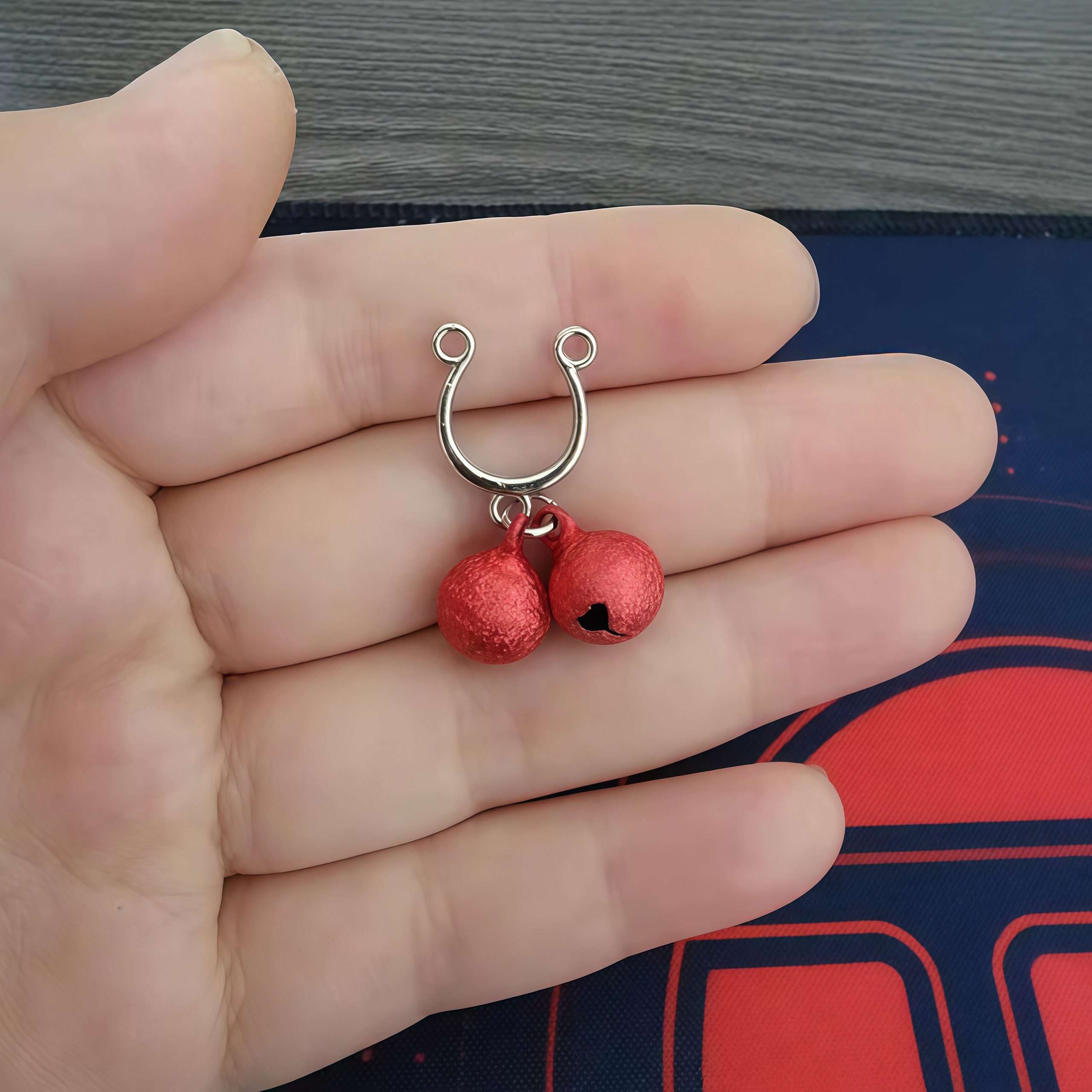 Bell fake nipple ring non-piercing symmetrical-Thyye